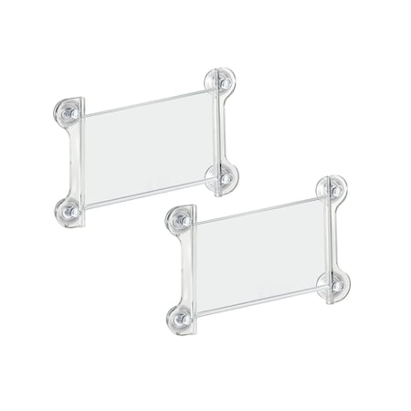 Azar Displays 8.5"W x 5.5"H Sign Frame W/ suction cups, PK2 106627